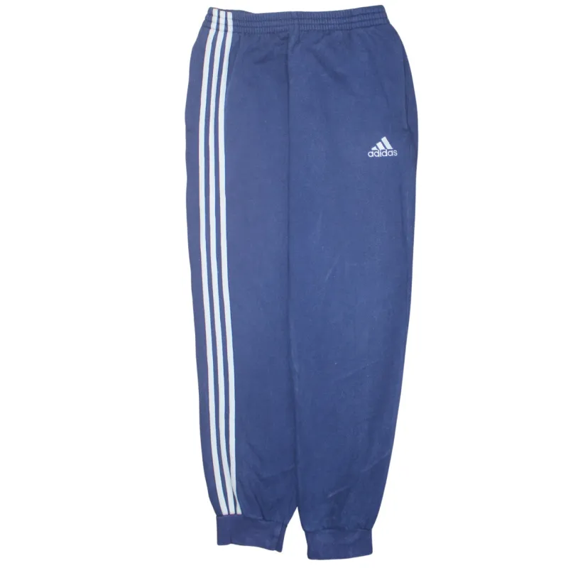 Adidas 90's 3 Stripes Casual Joggers / Sweatpants 30 Navy Blue sold by Vintage Club