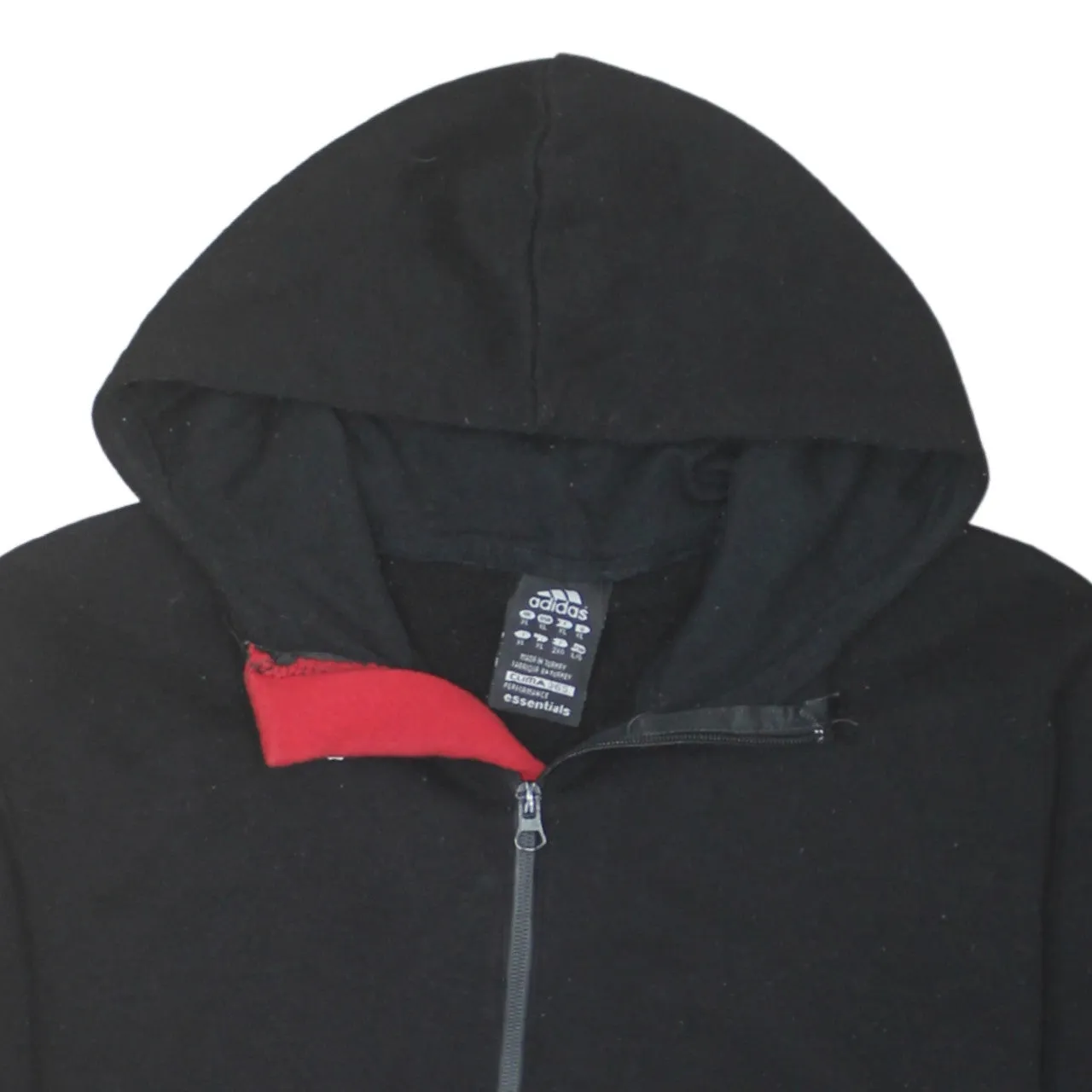 Adidas 90's Drawstring Pockets Half Zip Hoodie XLarge Black sold by Vintage Club product image thumbnail 3