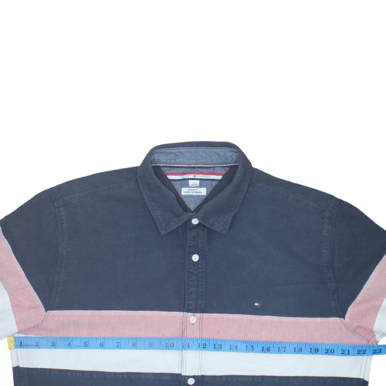 Tommy Hilfiger 90's Long Sleeve Button Up Shirt Large Navy Blue sold by Vintage Club product image thumbnail 5