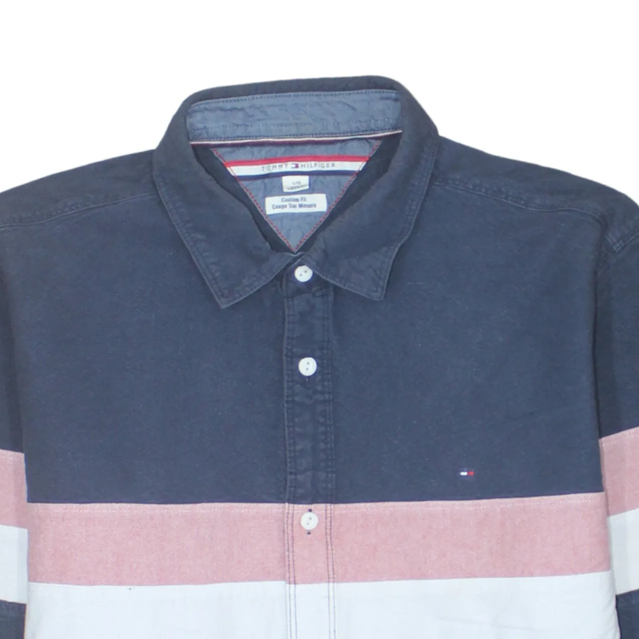 Tommy Hilfiger 90's Long Sleeve Button Up Shirt Large Navy Blue sold by Vintage Club product image thumbnail 3