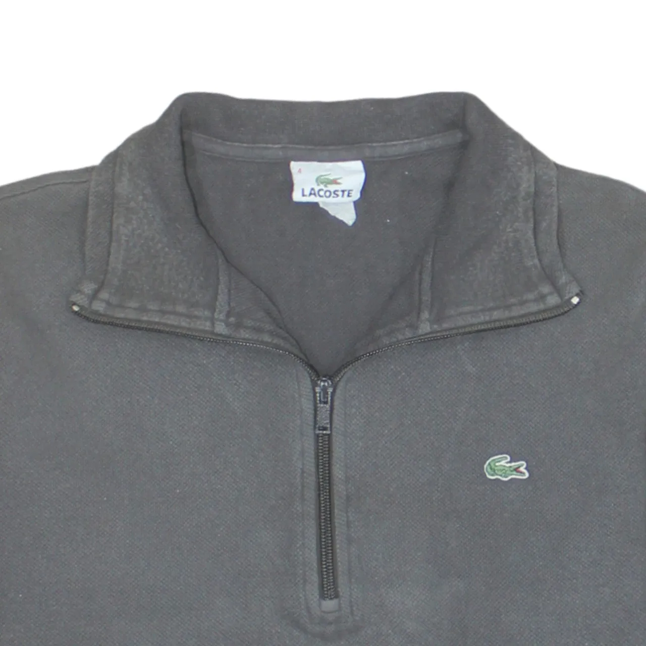 Lacoste 90's Lightweight Quarter Zip Sweatshirt Large Brown sold by Vintage Club product image thumbnail 3