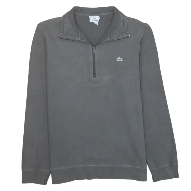 Lacoste 90's Lightweight Quarter Zip Sweatshirt Large  Brown made by Lacoste