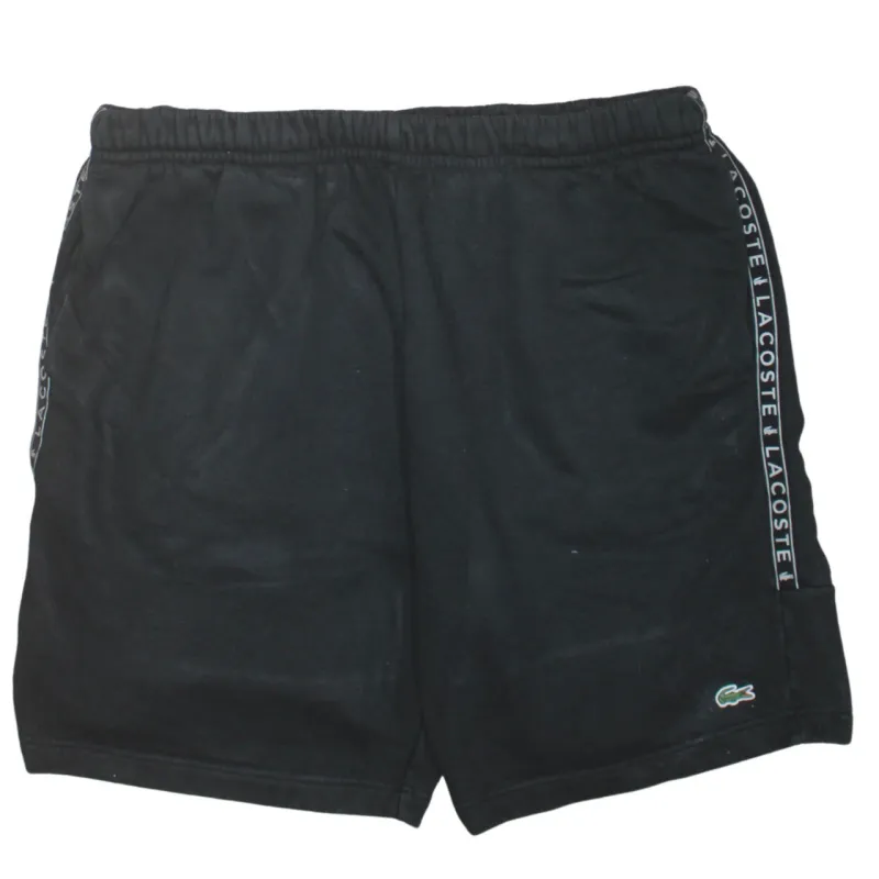 Lacoste 90's Elasticated Waistband Drawstrings Baggy Chino Shorts 40 Black made by Lacoste