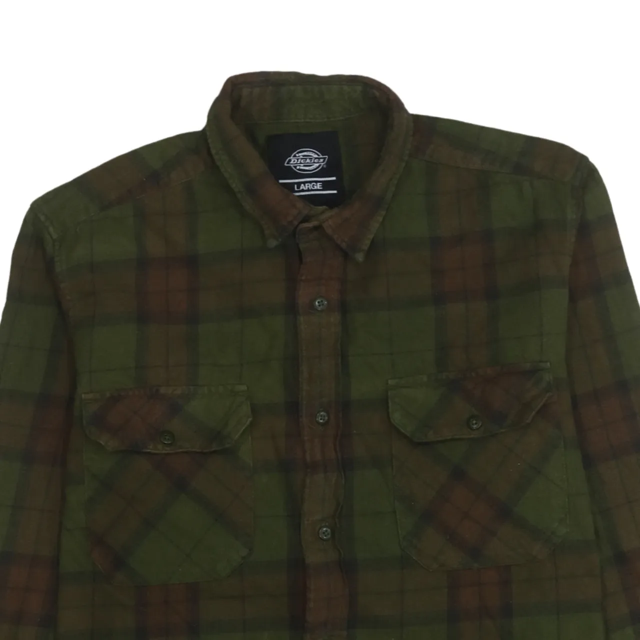 Dickies 90's Long Sleeve Button Up Shirt Large Green sold by Vintage Club product image thumbnail 3