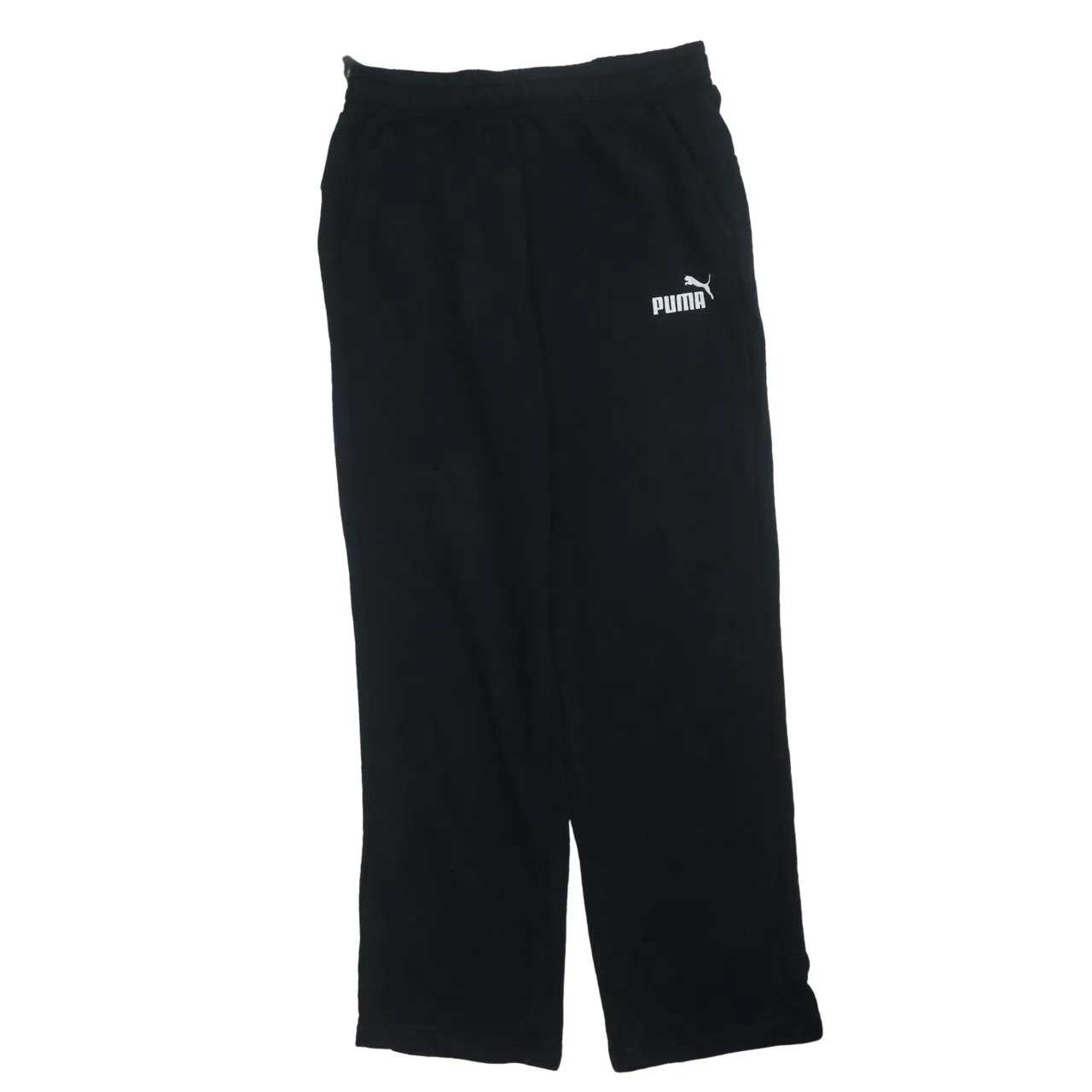 Puma 90's Elasticated Waistband Drawstrings Straight Leg Baggy Trousers / Pants Medium Black sold by Vintage Club