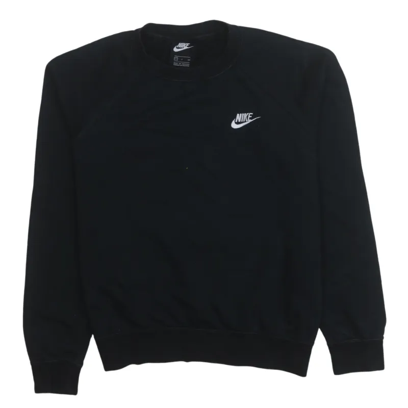 Nike 90's Swoosh Crew Neck Sweatshirt Small Black sold by Vintage Club
