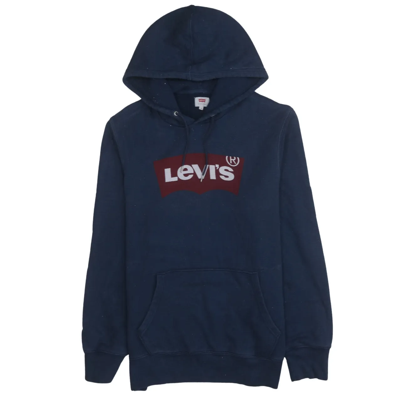 Levi's 90's Spellout Pullover Hoodie Medium Navy Blue sold by Vintage Club