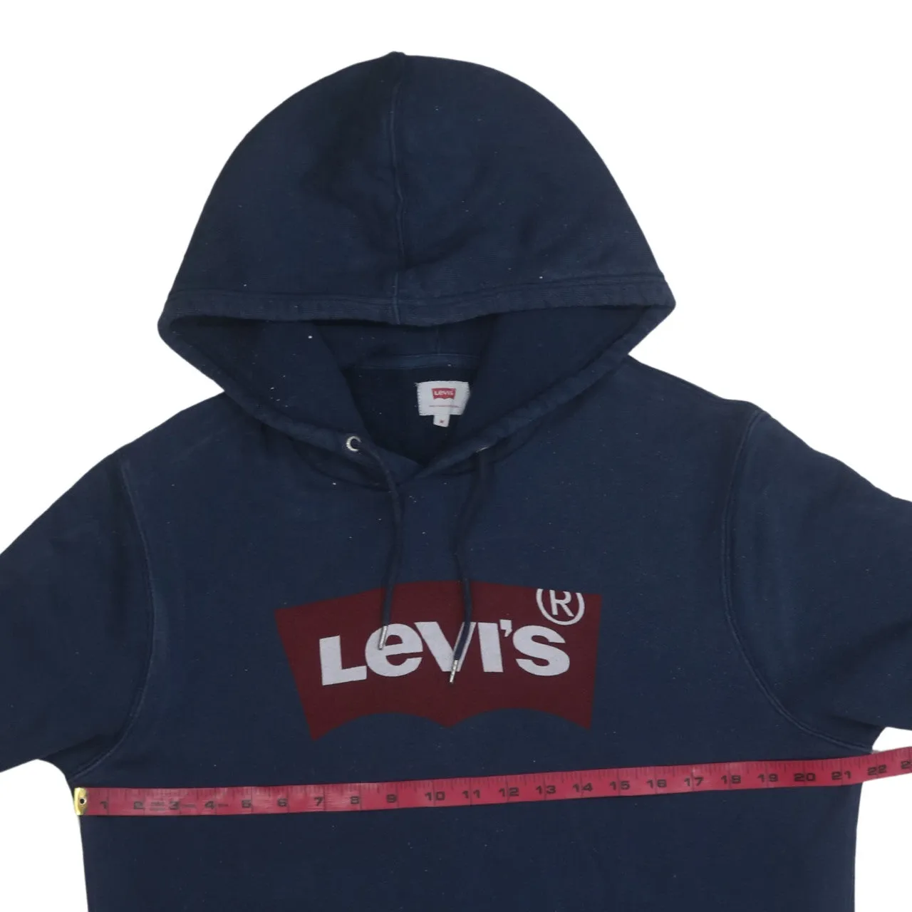 Levi's 90's Spellout Pullover Hoodie Medium Navy Blue sold by Vintage Club product image thumbnail 5