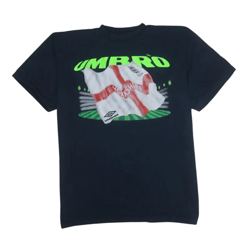 Umbro 90's Spellout Short Sleeves T Shirt XLarge Navy Blue sold by Vintage Club