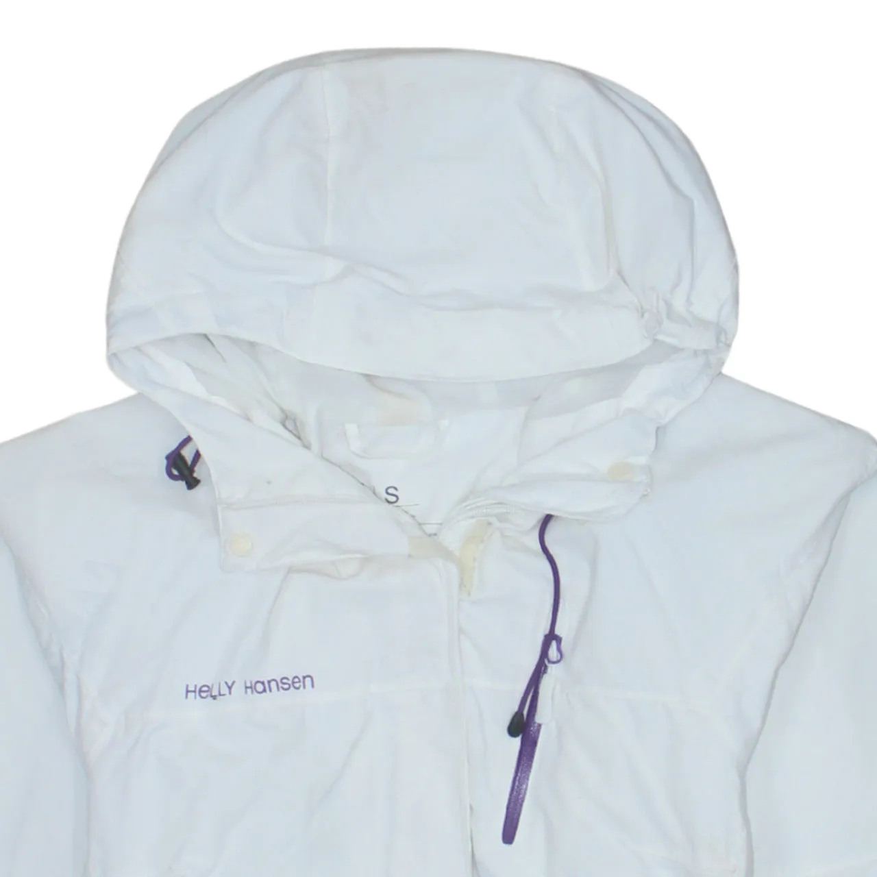 Helly Hansen 90's Hooded Full Zip Up Windbreaker Small White sold by Vintage Club product image thumbnail 3