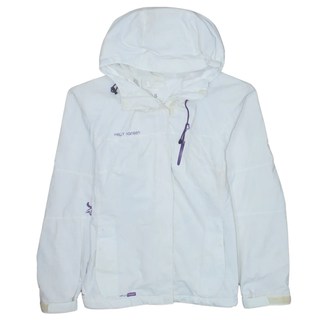 Helly Hansen 90's Hooded Full Zip Up Windbreaker Small White sold by Vintage Club