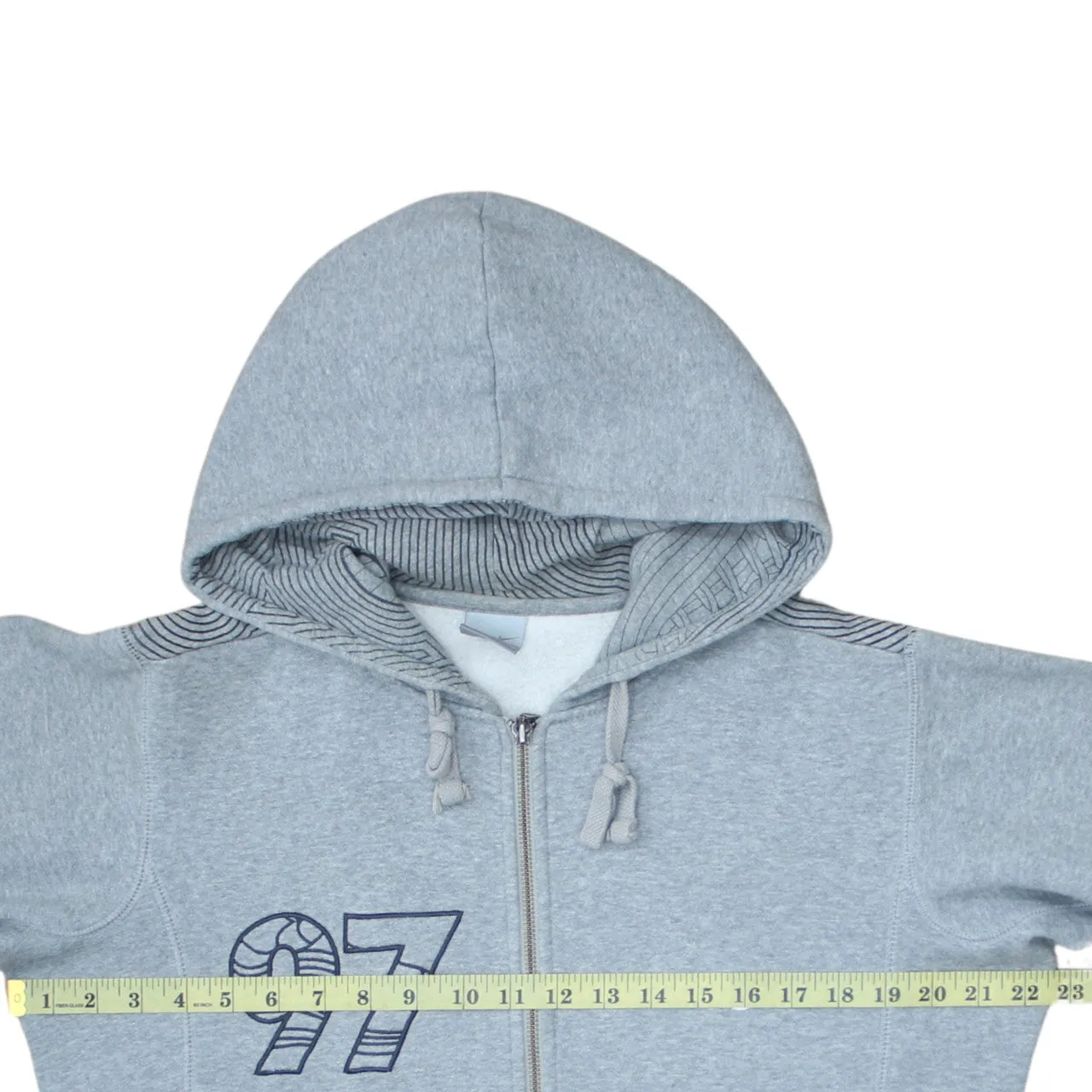 Nike 90's Swoosh Full Zip Up Hoodie Small Grey sold by Vintage Club product image thumbnail 5