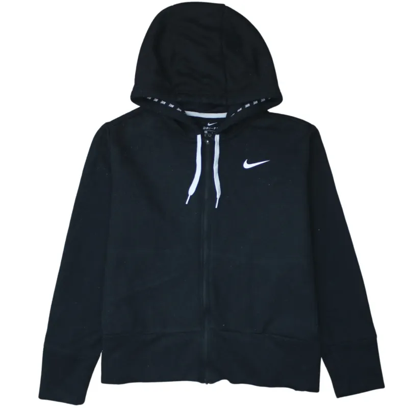 Nike 90's Swoosh Full Zip Up Hoodie Large Black sold by Vintage Club
