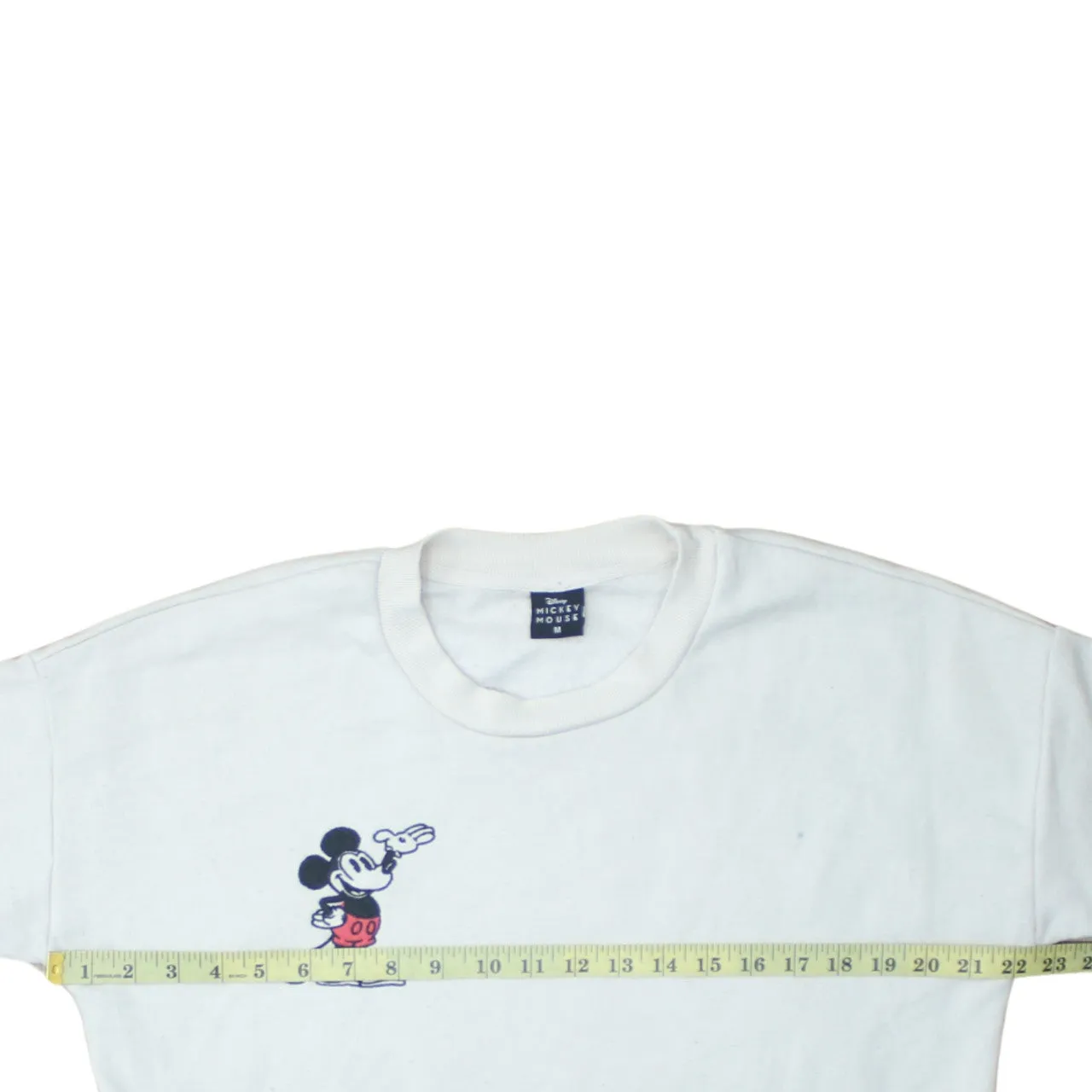 Disney Cream Sweatshirt Women’s Medium Printed Mickey Mouse Graphic Crewneck Pullover Top sold by Vintage Club product image thumbnail 5