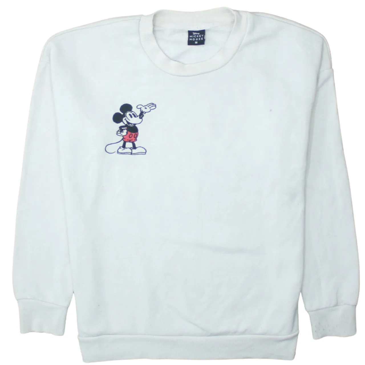 Disney Cream Sweatshirt Women’s Medium Printed Mickey Mouse Graphic Crewneck Pullover Top sold by Vintage Club
