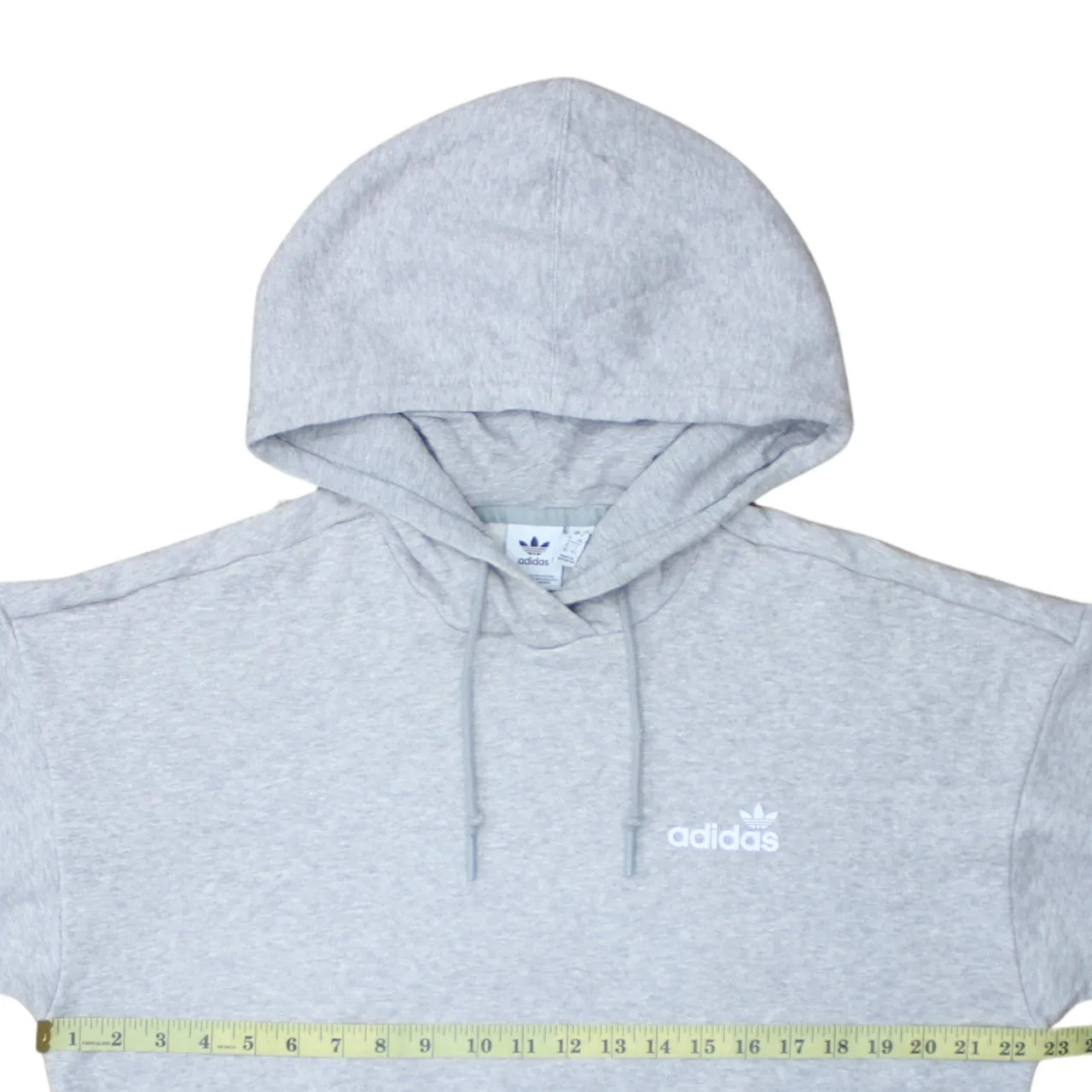 Adidas 90's Drawstring Pockets Pullover Hoodie Small Grey sold by Vintage Club product image thumbnail 5