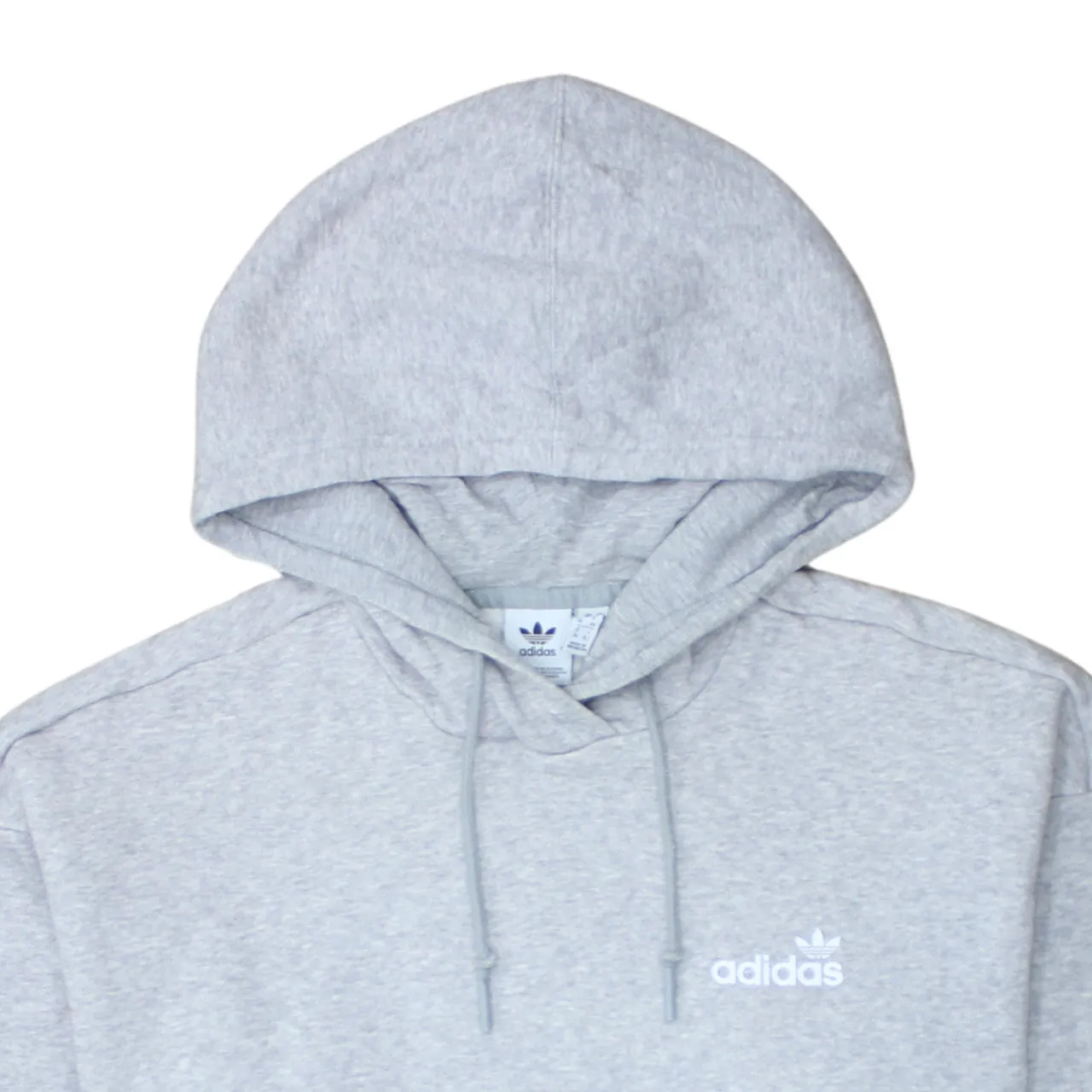 Adidas 90's Drawstring Pockets Pullover Hoodie Small Grey sold by Vintage Club product image thumbnail 3