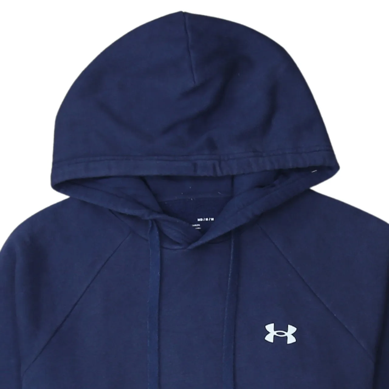 Under Armour 90's Drawstring Pockets Pullover Hoodie Medium Navy Blue sold by Vintage Club product image thumbnail 3