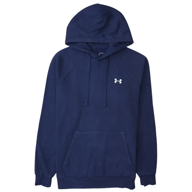Under Armour 90's Drawstring Pockets Pullover Hoodie Medium Navy Blue sold by Vintage Club