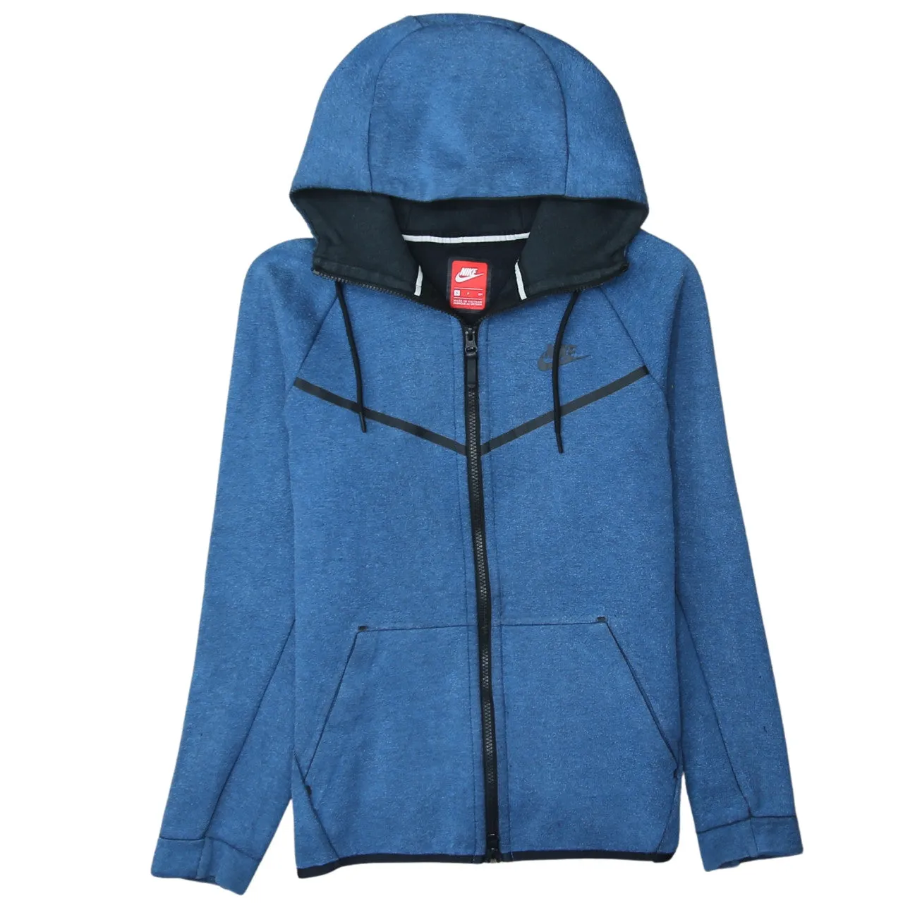 Nike 90's Swoosh Full Zip Up Hoodie Small Blue sold by Vintage Club