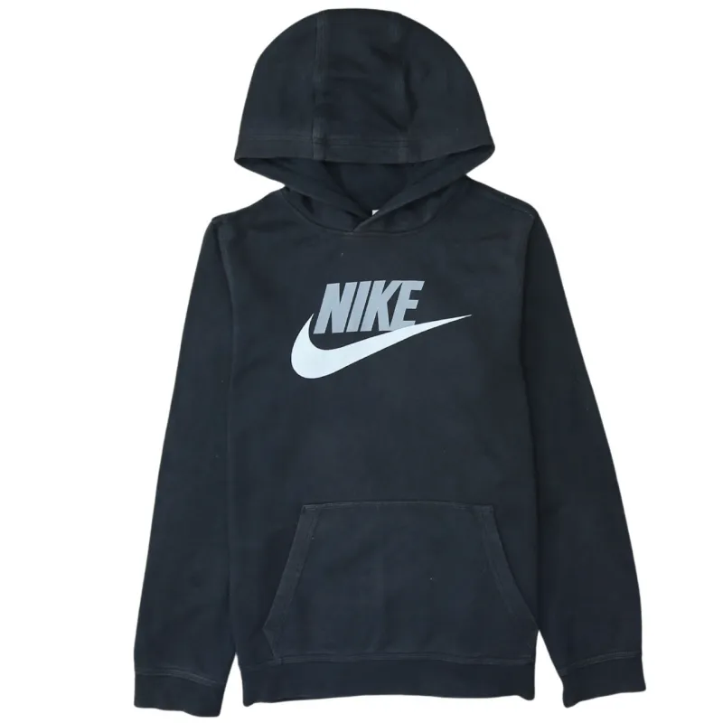 Nike 90's Center Middle Swoosh Pullover Hoodie Small  Black sold by Vintage Club