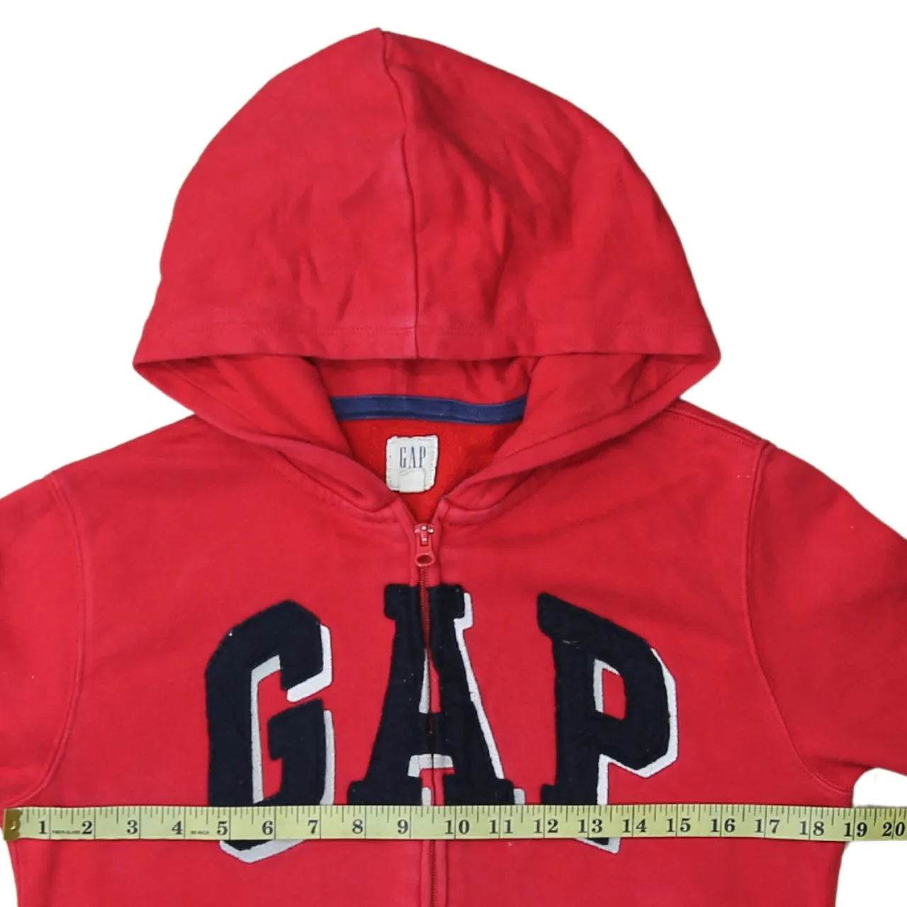 Gap 90's Spellout Full Zip Up Hoodie XXLarge (2XL) Red sold by Vintage Club product image thumbnail 5