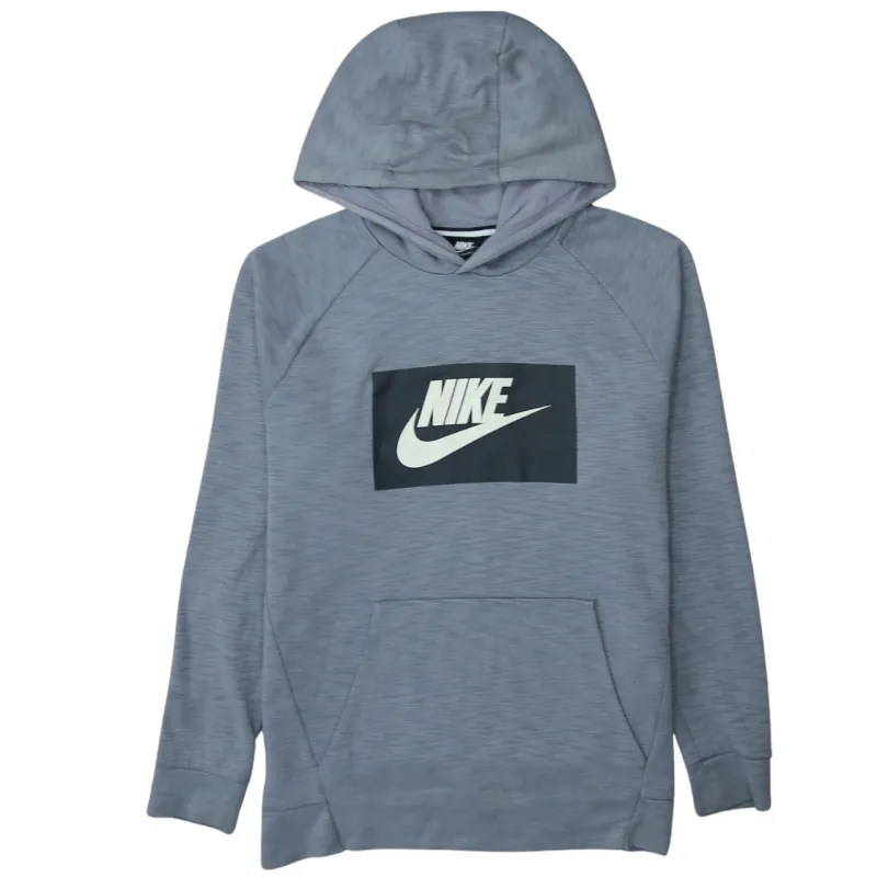 Nike 90's Center Middle Swoosh Pullover Hoodie Large Grey sold by Vintage Club