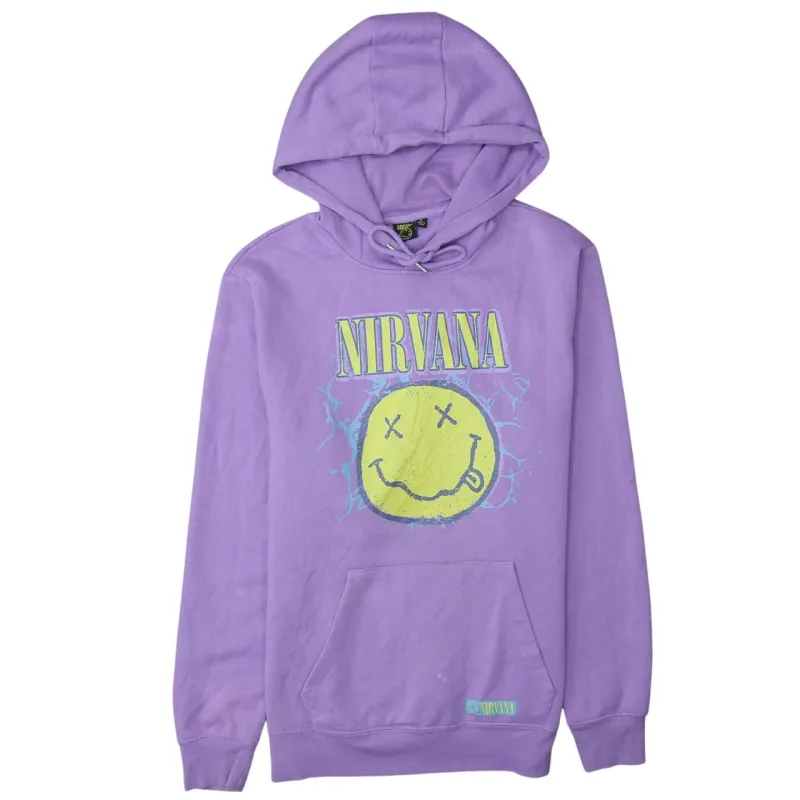 Nirvana 90's Spellout Pullover Hoodie XLarge Purple made by NIRVANA
