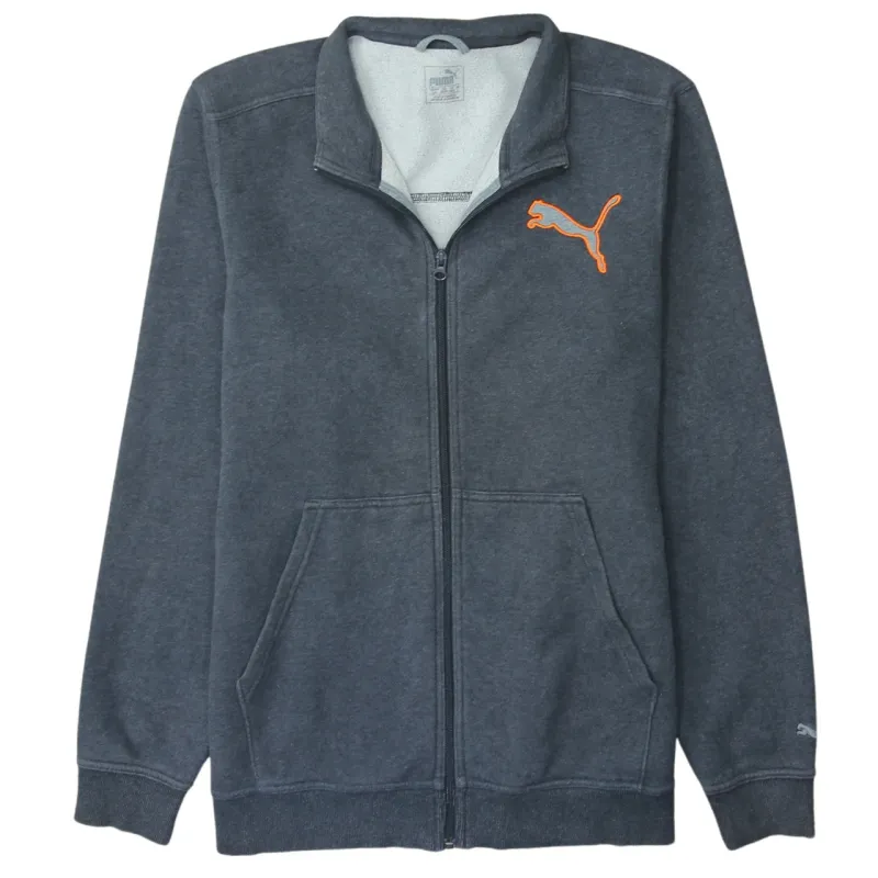 Puma 90's Drawstring Pockets Full Zip Up Sweatshirt Large Grey sold by Vintage Club