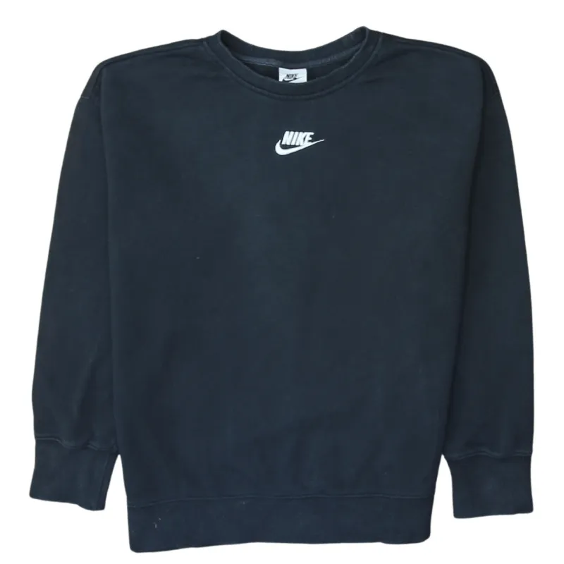 Nike 90's Center Middle Swoosh Crew Neck Sweatshirt XLarge Black sold by Vintage Club