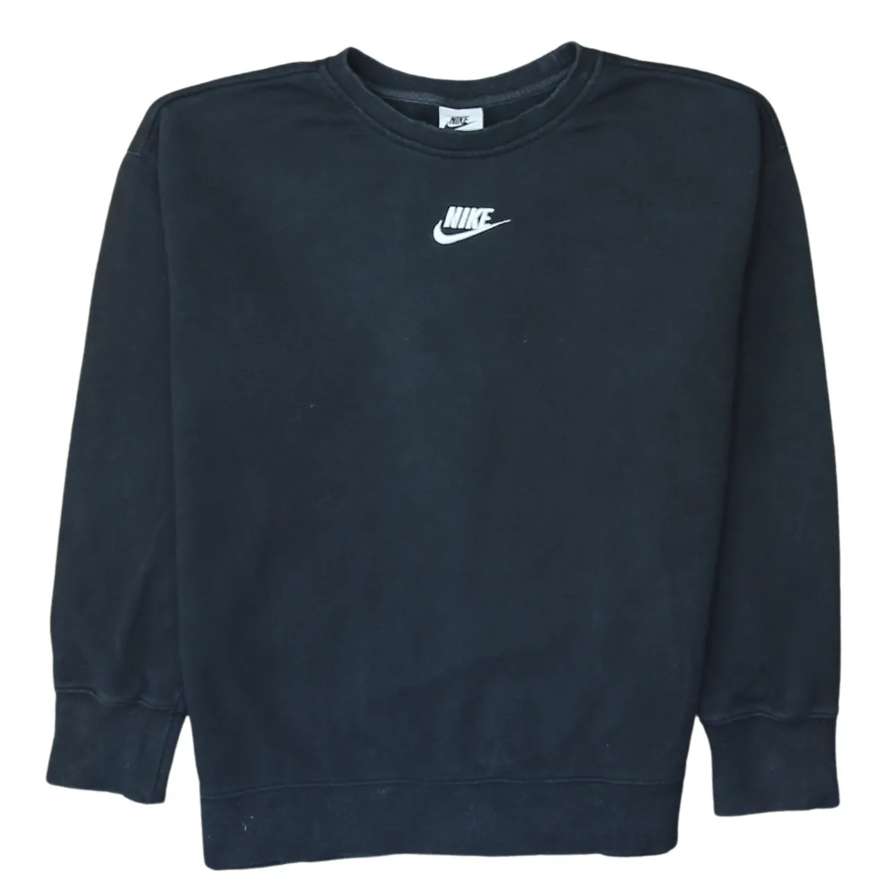 Nike 90's Center Middle Swoosh Crew Neck Sweatshirt XLarge Black sold by Vintage Club
