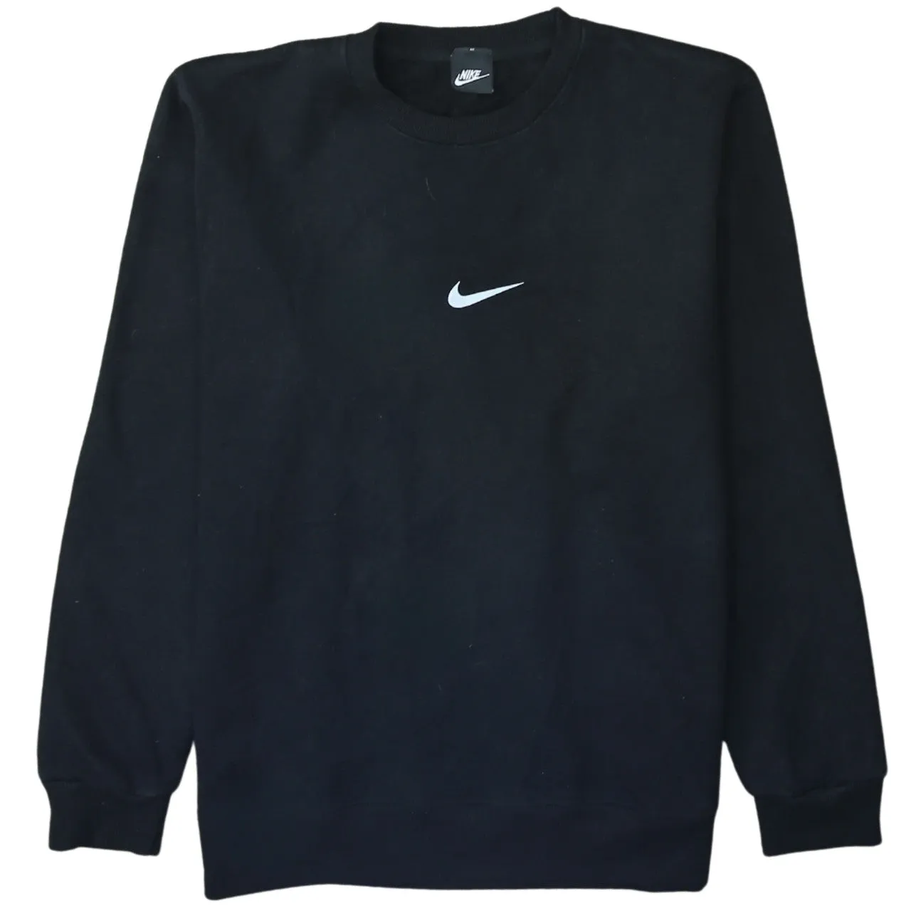 Nike 90's Center Middle Swoosh Crew Neck Sweatshirt Medium Black sold by Vintage Club