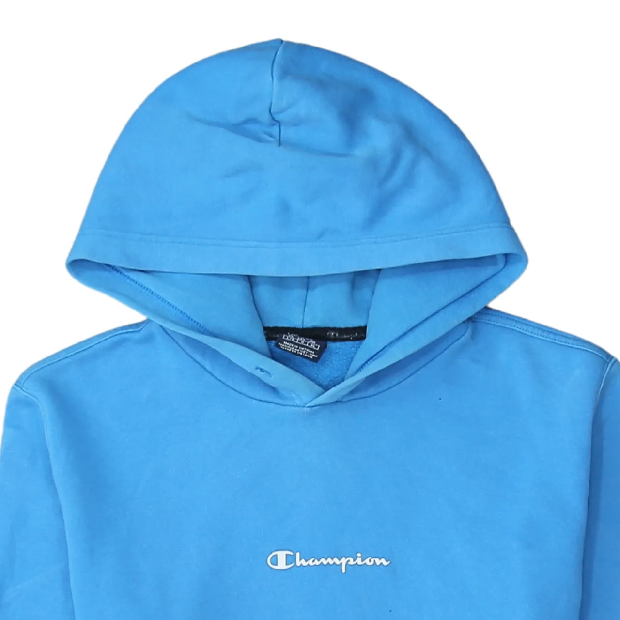 Champion Blue Hoodie Men's Large Embroidered Logo Front Pocket Fleece Pullover Sweatshirt sold by Vintage Club product image thumbnail 3