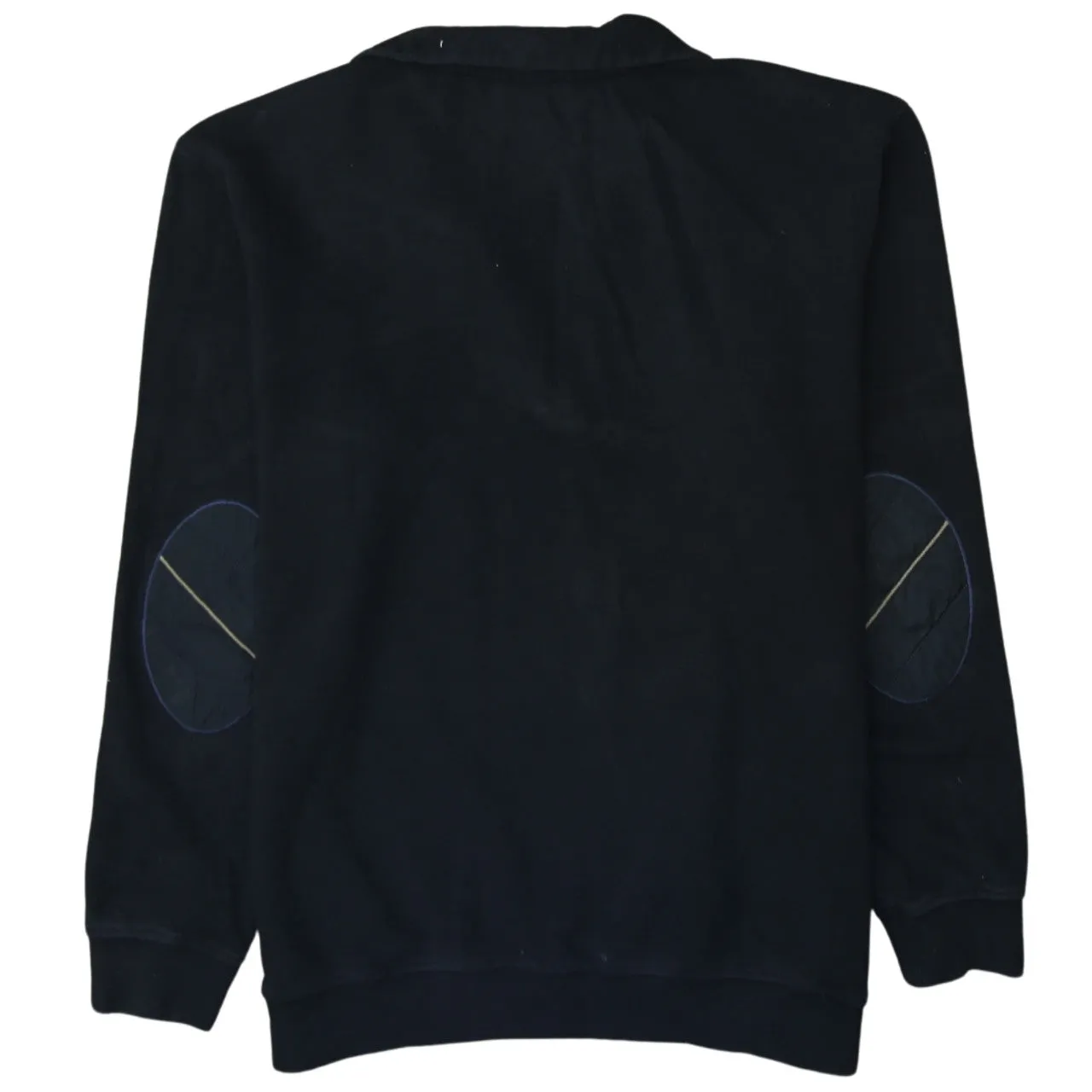 Lacoste Black Quarter Zip Sweatshirt Women’s 3XL Embroidered Croc Logo Elbow Patches Pullover sold by Vintage Club product image thumbnail 2