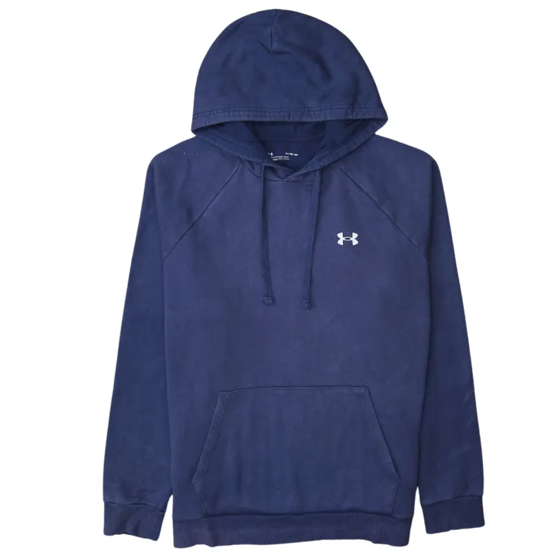 Under Armour Navy Blue Hoodie Men's XLarge Embroidered Chest Logo Front Pocket Fleece Pullover sold by Vintage Club