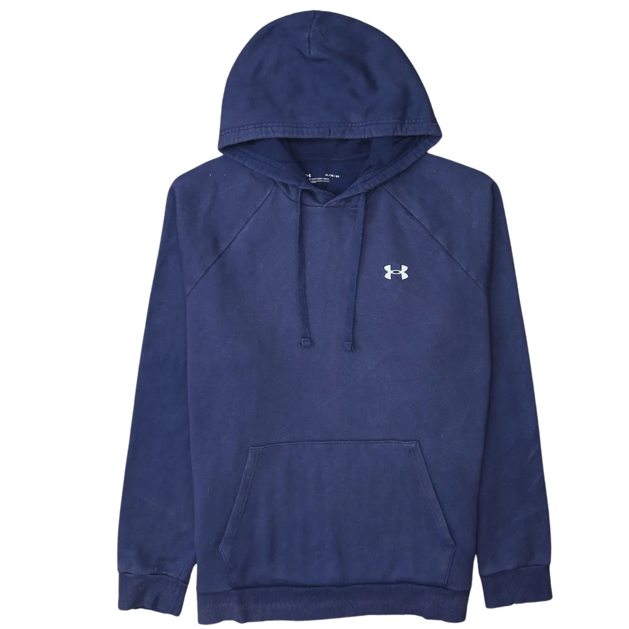 Under Armour Navy Blue Hoodie Men's XLarge Embroidered Chest Logo Front Pocket Fleece Pullover sold by Vintage Club