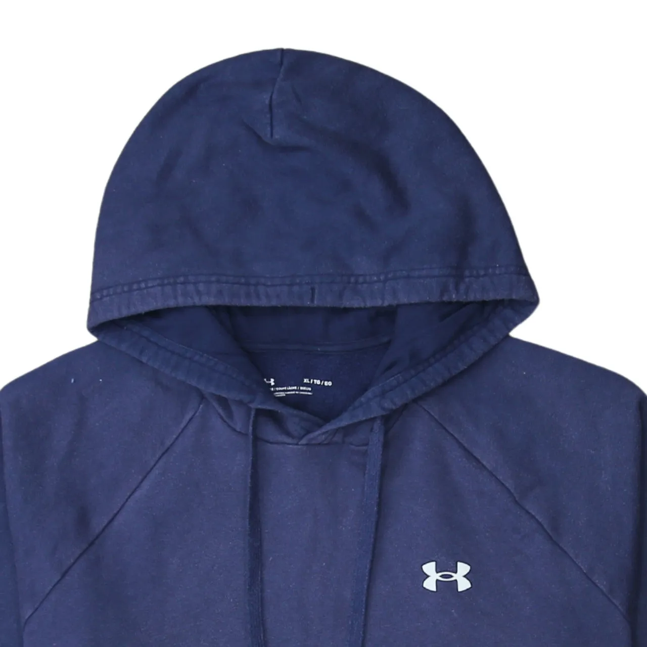 Under Armour Navy Blue Hoodie Men's XLarge Embroidered Chest Logo Front Pocket Fleece Pullover sold by Vintage Club product image thumbnail 3
