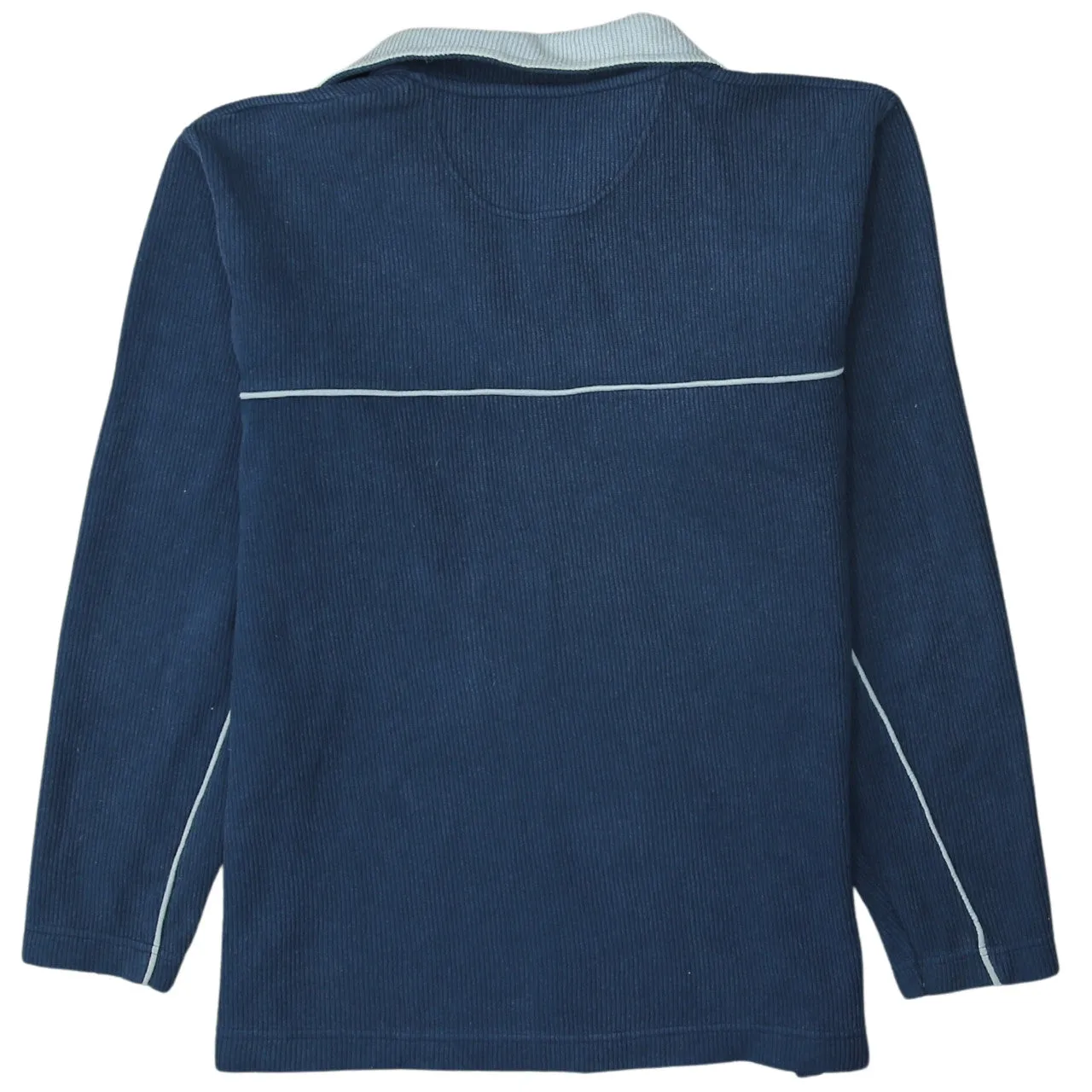 Fred Perry Navy Blue Quarter Zip Sweatshirt Women’s Medium Embroidered Logo Contrast Collar Pullover Top sold by Vintage Club product image thumbnail 2