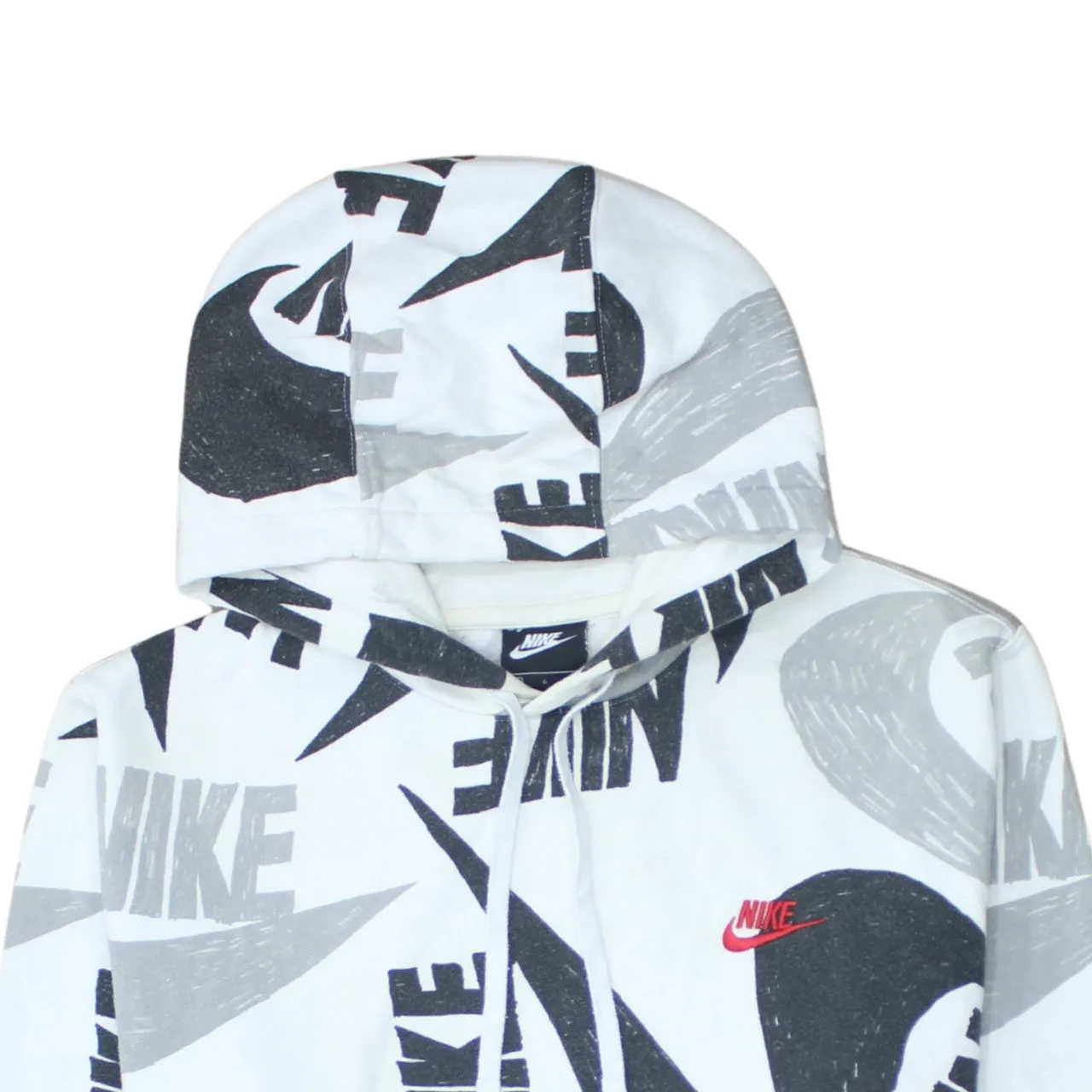 Nike 90's Swoosh Pullover Hoodie Large White sold by Vintage Club product image thumbnail 3