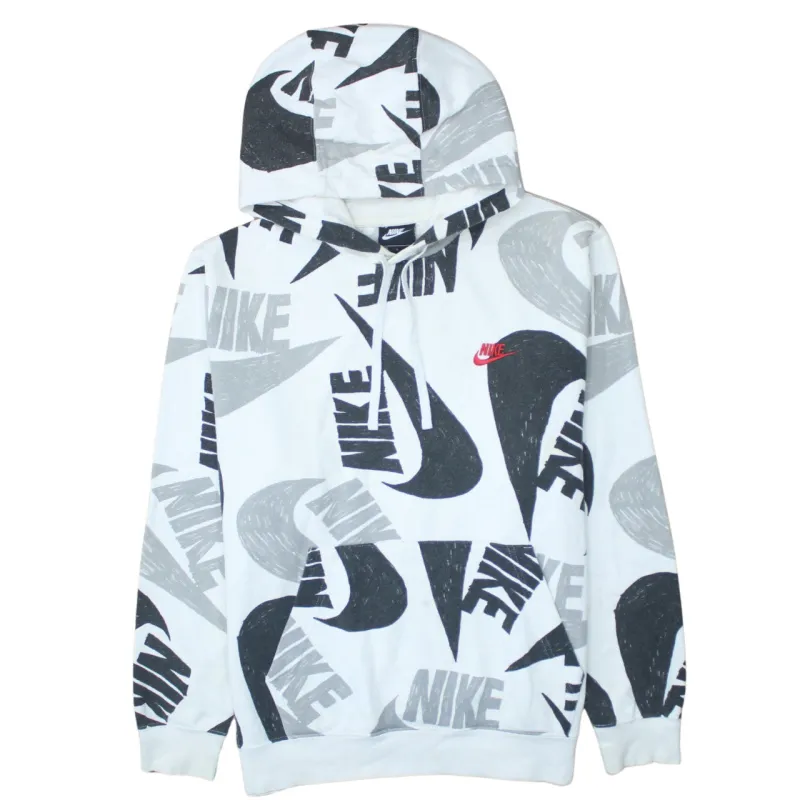 Nike 90's Swoosh Pullover Hoodie Large White sold by Vintage Club