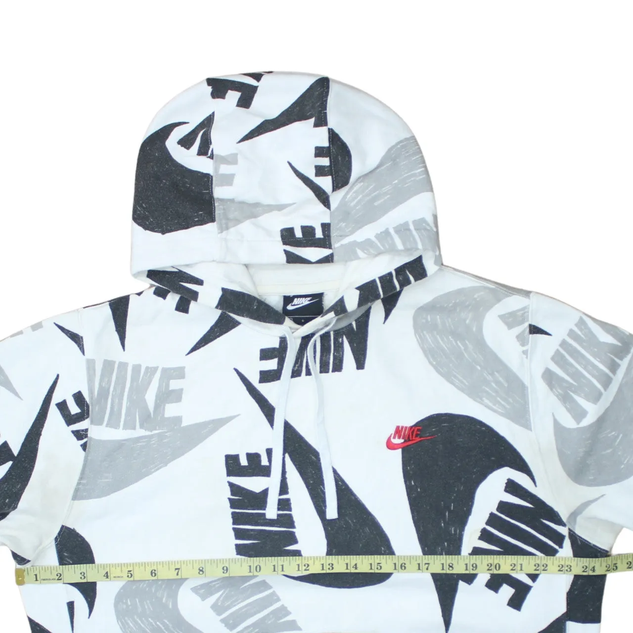 Nike 90's Swoosh Pullover Hoodie Large White sold by Vintage Club product image thumbnail 5