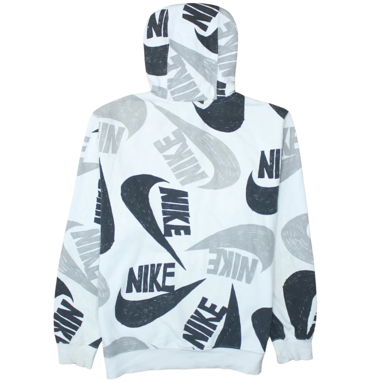 Nike 90's Swoosh Pullover Hoodie Large White sold by Vintage Club product image thumbnail 2