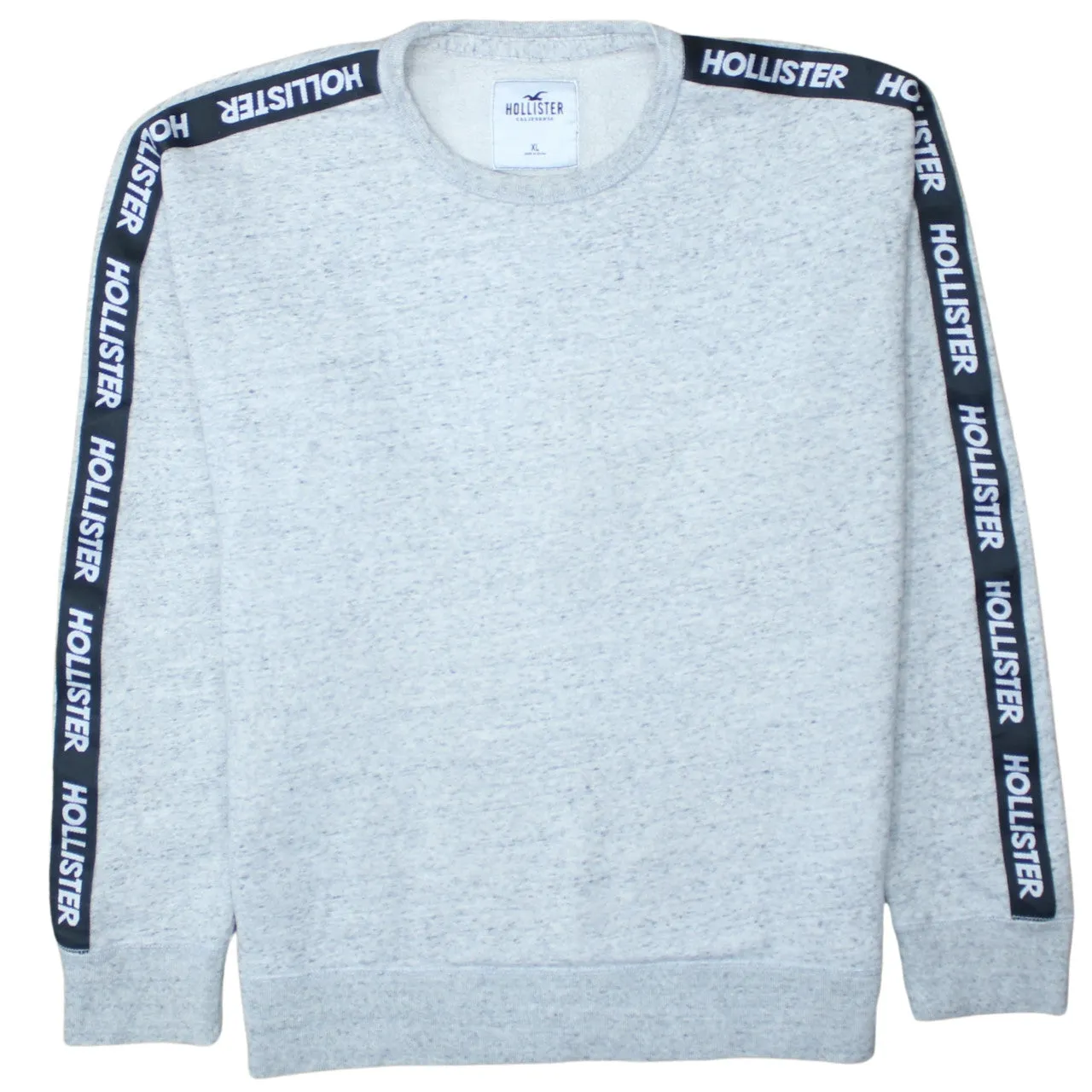 Hollister 90's Plain Crew Neck Sweatshirt XLarge Grey sold by Vintage Club
