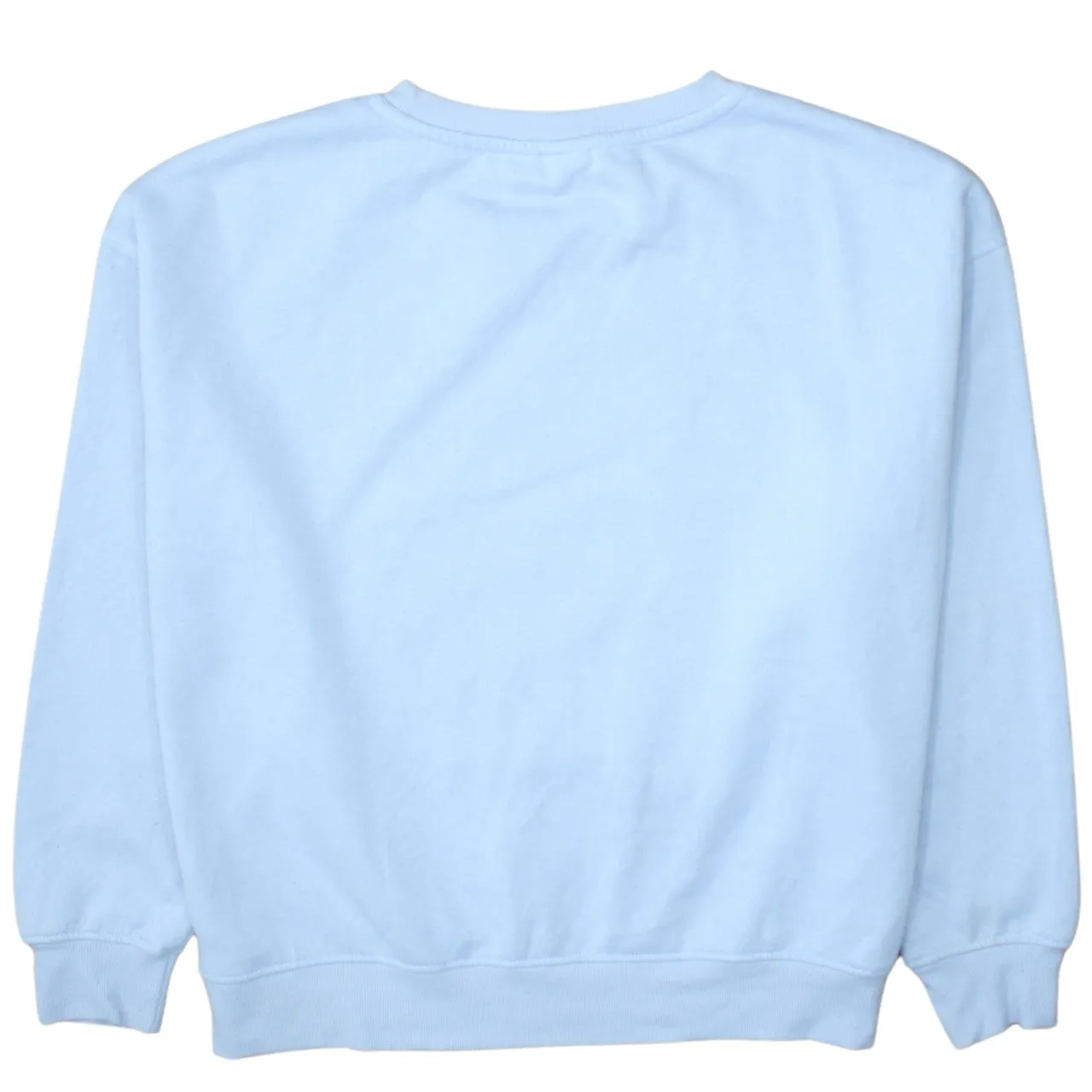 Disney Light Blue Sweatshirt Women's Medium Stitch Printed Graphic Up To Snow Good Pullover Top sold by Vintage Club product image thumbnail 2