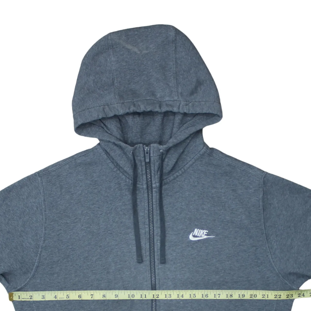 Nike 90's Swoosh Full Zip Up Hoodie Medium Grey sold by Vintage Club product image thumbnail 5