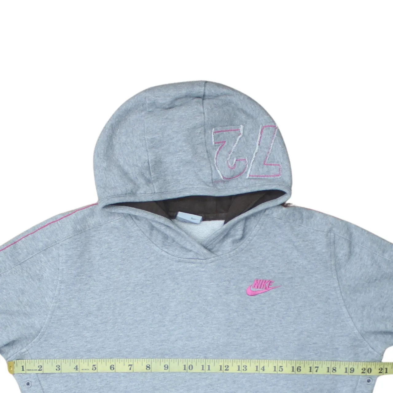 Nike 90's Swoosh Pullover Hoodie Large Grey sold by Vintage Club product image thumbnail 5