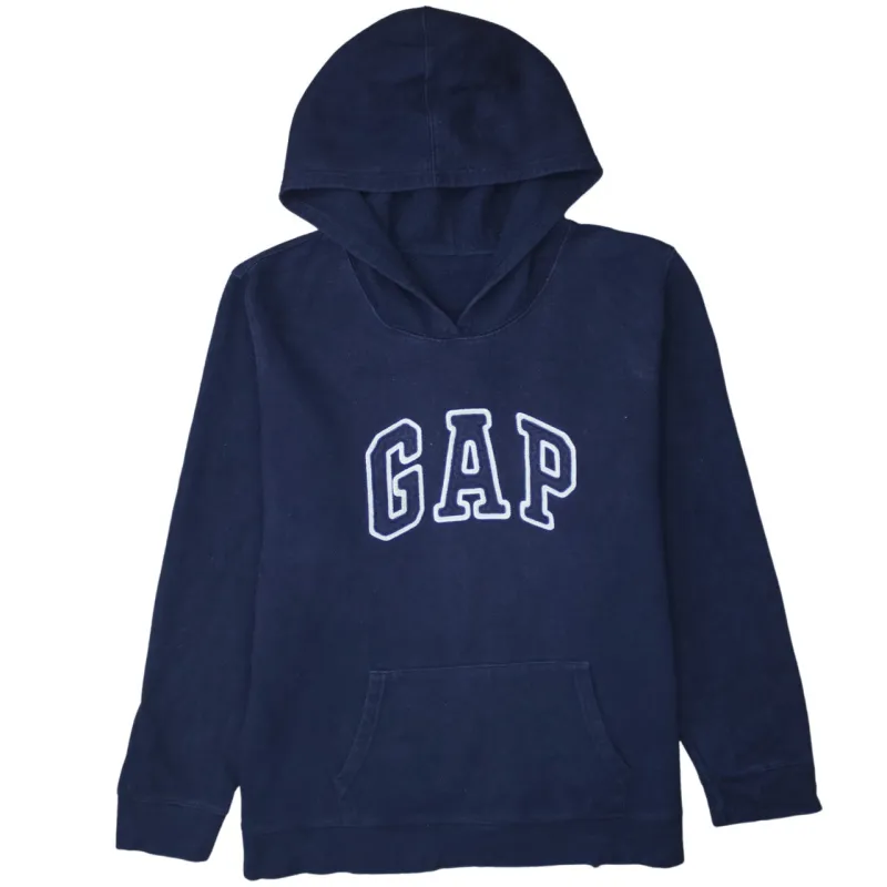 Gap 90's Spellout Pullover Hoodie Large  Navy Blue sold by Vintage Club