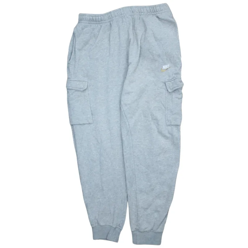 Nike Light Grey Joggers Men’s Large Cargo Pockets Embroidered Small Swoosh Sweatpants sold by Vintage Club
