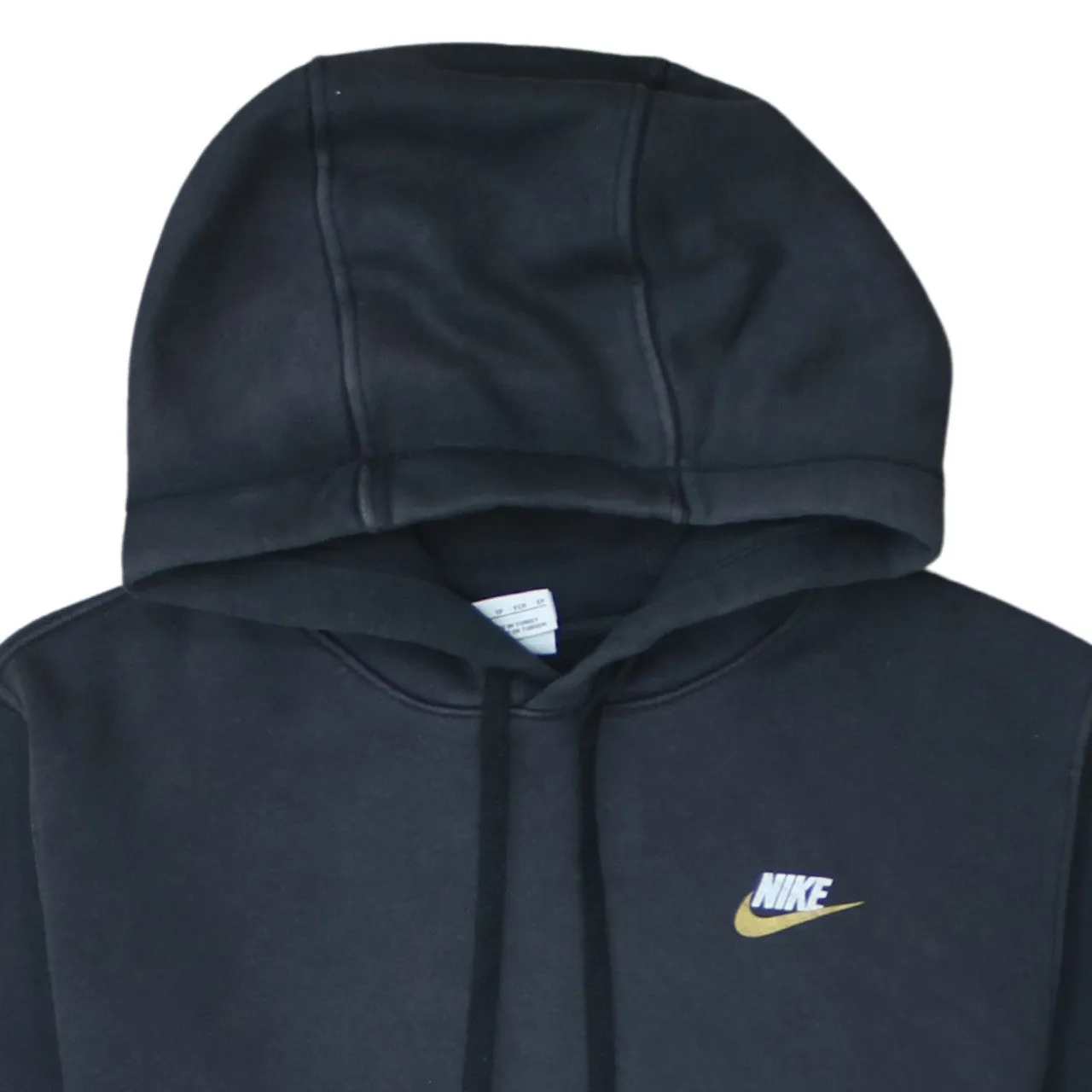 Nike Black Hoodie Men's XSmall Embroidered Mini Swoosh Logo Front Pocket Pullover Sweatshirt sold by Vintage Club product image thumbnail 3