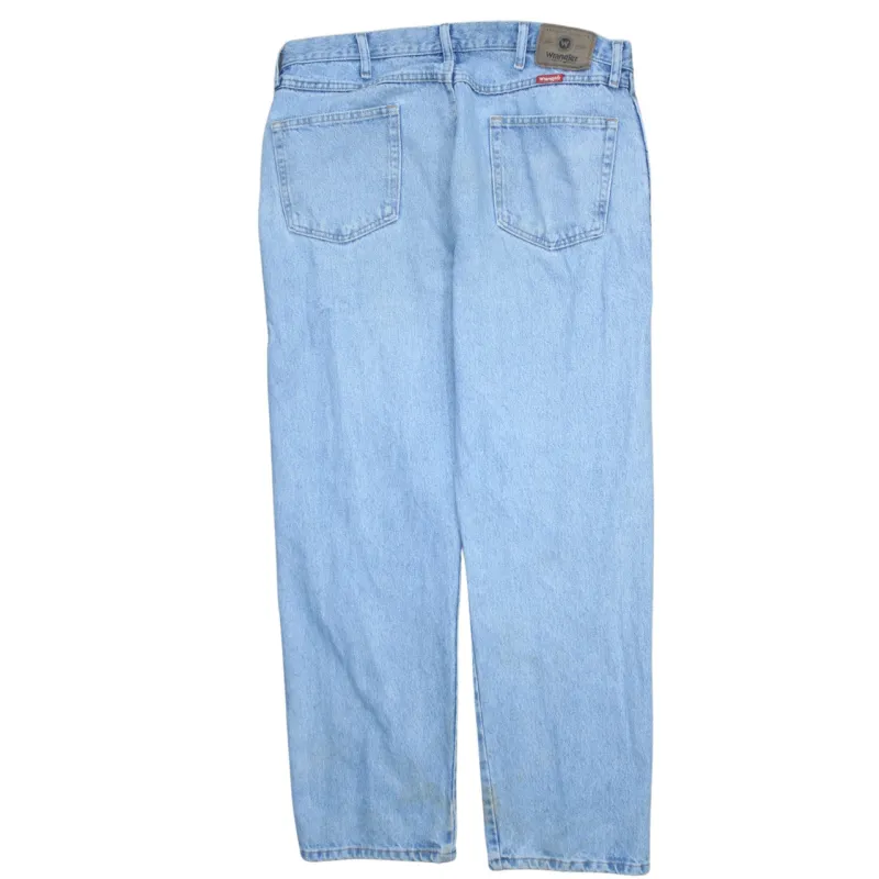 Wrangler Light Blue Jeans Men's W38 Regular Fit Straight Leg Denim Trousers Workwear made by Wrangler